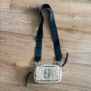 Marc Jacobs Cream and Black Shearling Crossbody Bag
